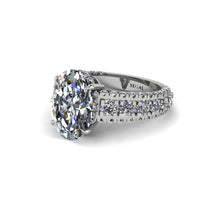 4ct Oval Cut Diamond Pave Engagement Ring (8)